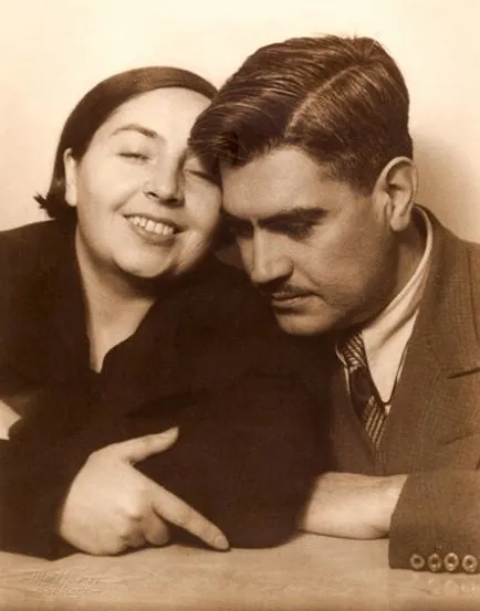 María Baeza y Manuel Rojas. Santiago de Chile, 1928